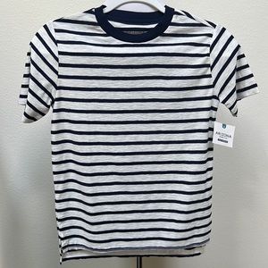 Arizona Jean Company Blue White Striped Ringer Tee Shirt Youth Medium 10 / 12